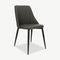 Furnicher – Lule Dining Chair – PU-Leather Seat – Steel Legs - Grey