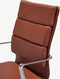 Furnicher Maci Bureaustoel - Leren Zitting - Chroom Frame - Hoogte Verstelbaar - Draaibaar - Cognac