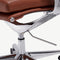 Furnicher Maci Bureaustoel - Leren Zitting - Chroom Frame - Hoogte Verstelbaar - Draaibaar - Cognac