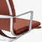 Furnicher Maci Bureaustoel - Leren Zitting - Chroom Frame - Hoogte Verstelbaar - Draaibaar - Cognac