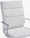 Furnicher Maci Bureaustoel - Leren Zitting - Chroom Frame - Hoogte Verstelbaar - Draaibaar - Wit