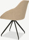 Furnicher Marlow Draaibare Eetkamerstoel - Stoffen bekleding - Modern design - Stalen frame - Beige stof - Draaibare eetkamerstoel