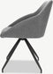 Furnicher Marlow Draaibare Eetkamerstoel - Stoffen bekleding - Modern design - Stalen frame - Grijze stof - Draaibare eetkamerstoel