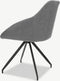 Furnicher Marlow Draaibare Eetkamerstoel - Stoffen bekleding - Modern design - Stalen frame - Grijze stof - Draaibare eetkamerstoel