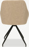 Furnicher Marlow Draaibare Eetkamerstoel - Stoffen bekleding - Modern design - Stalen frame - Beige stof - Draaibare eetkamerstoel