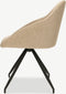 Furnicher Marlow Draaibare Eetkamerstoel - Stoffen bekleding - Modern design - Stalen frame - Beige stof - Draaibare eetkamerstoel