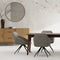 Furnicher Marlow Draaibare Eetkamerstoel - Stoffen bekleding - Modern design - Stalen frame - Grijze stof - Draaibare eetkamerstoel
