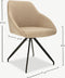 Furnicher Marlow Draaibare Eetkamerstoel - Stoffen bekleding - Modern design - Stalen frame - Beige stof - Draaibare eetkamerstoel