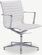 Furnicher Mateo Vergaderstoel - Leren Zitting - Chroom Frame - Hoogte Verstelbaar - Draaibaar - Wit