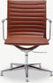 Furnicher Mateo Vergaderstoel - Leren Zitting - Chroom Frame - Hoogte Verstelbaar - Draaibaar - Cognac