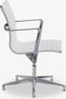 Furnicher Mateo Vergaderstoel - Leren Zitting - Chroom Frame - Hoogte Verstelbaar - Draaibaar - Wit