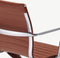 Furnicher Mateo Vergaderstoel - Leren Zitting - Chroom Frame - Hoogte Verstelbaar - Draaibaar - Cognac