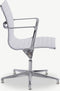 Furnicher Mateo Vergaderstoel - PU-lederen Zitting - Chroom Frame - Hoogte Verstelbaar - Draaibaar - Wit