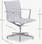 Furnicher Mateo Vergaderstoel - PU-lederen Zitting - Chroom Frame - Hoogte Verstelbaar - Draaibaar - Wit