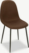 Furnicher Moes Eetkamerstoel - Stoffen bekleding - Modern design - RVS poten - Bruine stof