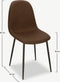Furnicher Moes Eetkamerstoel - Stoffen bekleding - Modern design - RVS poten - Bruine stof