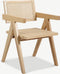 Furnicher Peter Eetkamerstoel - Zitting van bamboe rotan - Modern design - Natuurlijk beukenhout