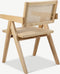 Furnicher Peter Eetkamerstoel - Zitting van bamboe rotan - Modern design - Natuurlijk beukenhout