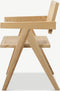 Furnicher Peter Eetkamerstoel - Zitting van bamboe rotan - Modern design - Natuurlijk beukenhout