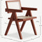 Furnicher Peter Eetkamerstoel - Zitting van bamboe rotan - Modern design - Natuurlijke walnoot
