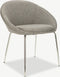 Furnicher - Stanley Eetkamerstoel - Stoffen bekleding - Modern design - Chroom poten - Grijze stof