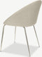 Furnicher Stanley Eetkamerstoel - Stoffen bekleding - Modern design - Chroom poten - Beige stof