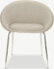 Furnicher Stanley Eetkamerstoel - Stoffen bekleding - Modern design - Chroom poten - Beige stof