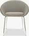 Furnicher - Stanley Eetkamerstoel - Stoffen bekleding - Modern design - Chroom poten - Grijze stof
