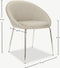Furnicher Stanley Eetkamerstoel - Stoffen bekleding - Modern design - Chroom poten - Beige stof