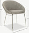 Furnicher - Stanley Eetkamerstoel - Stoffen bekleding - Modern design - Chroom poten - Grijze stof