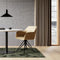 Furnicher Venice Eetkamerstoel - Fluwelen bekleding - Modern design - Stalen frame - Beige fluweel - Zwarte poten - Draaibare eetkamerstoel