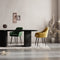 Furnicher Vinny Eetkamerstoel - Fluwelen bekleding - Modern design - Stalen frame - Geel fluweel - Zwarte poten