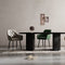 Furnicher Vinny Eetkamerstoel - Fluwelen bekleding - Modern design - Stalen frame - Geel fluweel - Zwarte poten