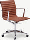 Furnicher Walton bureaustoel - Leren zitting - Chroom frame - In hoogte verstelbaar - Draaibaar - Cognac