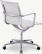Furnicher Walton bureaustoel - Leren zitting - Chroom frame - In hoogte verstelbaar - Draaibaar - Wit