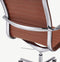 Furnicher Walton bureaustoel - Leren zitting - Chroom frame - In hoogte verstelbaar - Draaibaar - Cognac