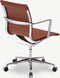 Furnicher Walton bureaustoel - Leren zitting - Chroom frame - In hoogte verstelbaar - Draaibaar - Cognac