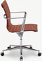 Furnicher Walton bureaustoel - Leren zitting - Chroom frame - In hoogte verstelbaar - Draaibaar - Cognac