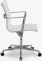 Furnicher Walton bureaustoel - Leren zitting - Chroom frame - In hoogte verstelbaar - Draaibaar - Wit