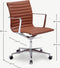 Furnicher Walton bureaustoel - Leren zitting - Chroom frame - In hoogte verstelbaar - Draaibaar - Cognac