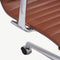 Furnicher Walton bureaustoel - Leren zitting - Chroom frame - In hoogte verstelbaar - Draaibaar - Cognac