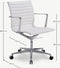 Furnicher Walton bureaustoel - Leren zitting - Chroom frame - In hoogte verstelbaar - Draaibaar - Wit