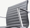 Furnicher Walton bureaustoel - Leren zitting - Chroom frame - In hoogte verstelbaar - Draaibaar - Grijs