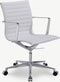 Furnicher Walton bureaustoel - PU-leren zitting - Chroom frame - In hoogte verstelbaar - Draaibaar - Wit