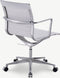 Furnicher Walton bureaustoel - PU-leren zitting - Chroom frame - In hoogte verstelbaar - Draaibaar - Wit
