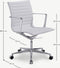 Furnicher Walton bureaustoel - PU-leren zitting - Chroom frame - In hoogte verstelbaar - Draaibaar - Wit