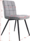 Furnihaus - Eetkamerstoel - Collin - Grijs - Set van 2 - Metaalpoot