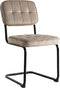 Furnihaus Eetkamerstoelen Set van 2 Flexa - Beige - Metaalpoot - Velvet