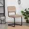 Furnihaus Eetkamerstoelen Set van 2 Flexa - Beige - Metaalpoot - Velvet