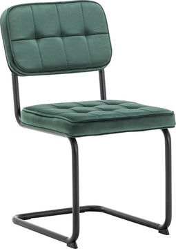 Furnihaus Eetkamerstoelen Set van 2 Flexa - Groen - Metaalpoot - Fluweel